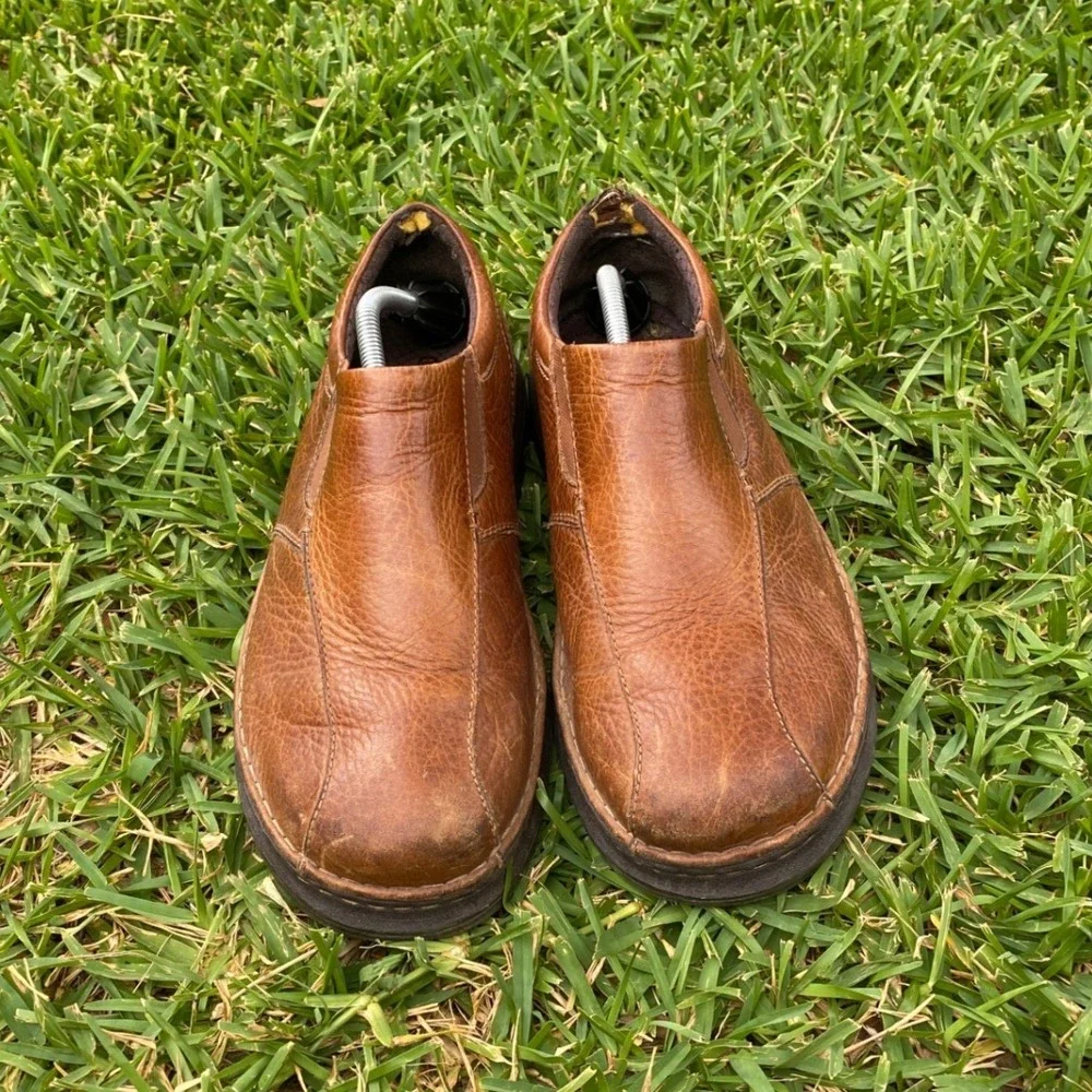 Dr. Martens Tevin Mens Brown Pebbled Leather Slip On Loafers Size 11 AW004